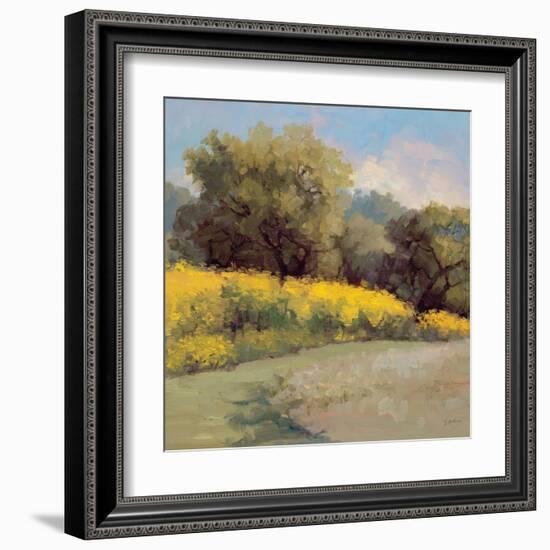 Plein Air Lavender and Yellow-Jill Schultz McGannon-Framed Art Print