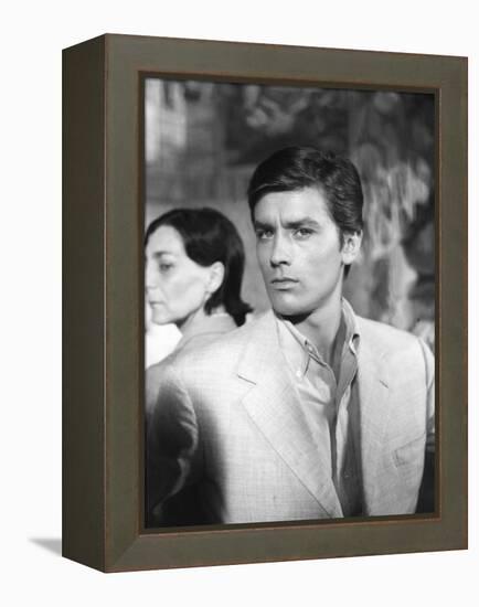 Plein Soleil PURPLE NOON by Rene Clement with Alain Delon, 1960 (b/w photo)-null-Framed Stretched Canvas