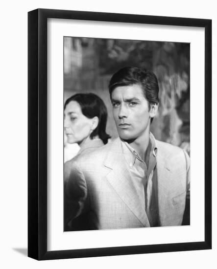 Plein Soleil PURPLE NOON by Rene Clement with Alain Delon, 1960 (b/w photo)-null-Framed Photo