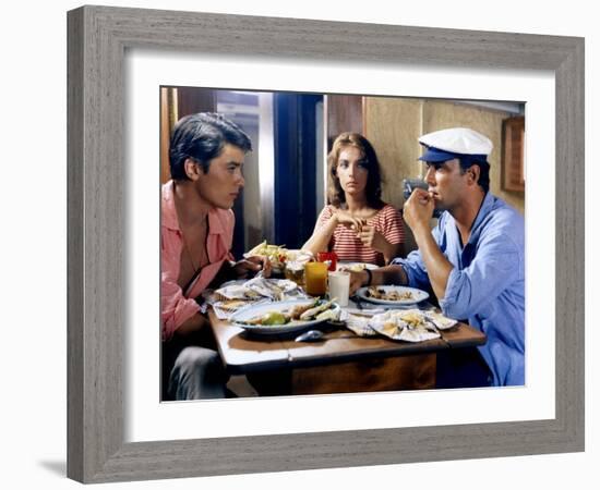 Plein Soleil PURPLE NOON by Rene Clement with Alain Delon, Marie Laforet and Maurice Ronet., 1960 (-null-Framed Photo