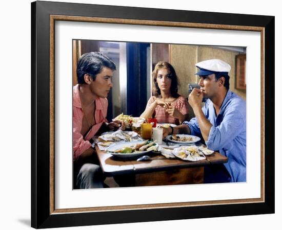 Plein Soleil PURPLE NOON by Rene Clement with Alain Delon, Marie Laforet and Maurice Ronet., 1960 (-null-Framed Photo