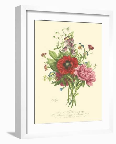 Plentiful Bouquet II-T.L. Prevost-Framed Art Print