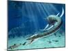 Plesiosaur Attack, Artwork-Roger Harris-Mounted Photographic Print