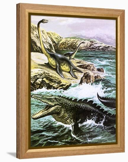 Plesiosaurus-Payne-Framed Premier Image Canvas