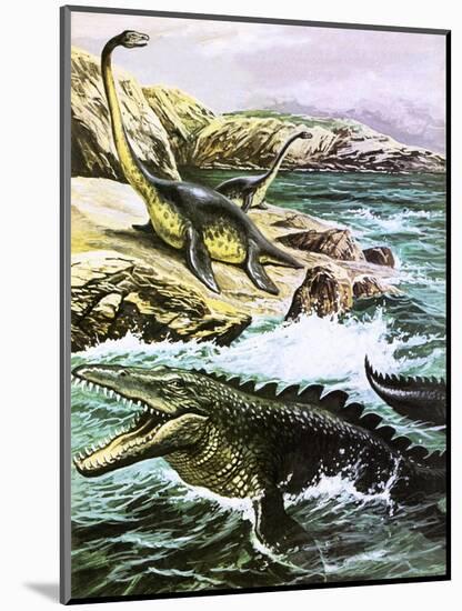 Plesiosaurus-Payne-Mounted Premium Giclee Print