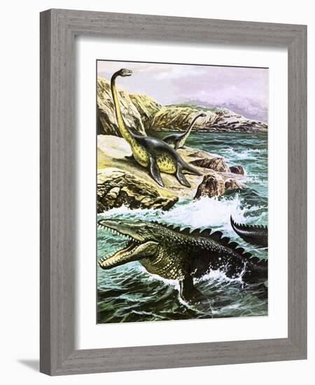 Plesiosaurus-Payne-Framed Giclee Print