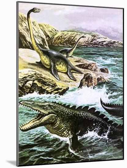 Plesiosaurus-Payne-Mounted Giclee Print