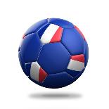 France Soccer Ball-pling-Mounted Art Print
