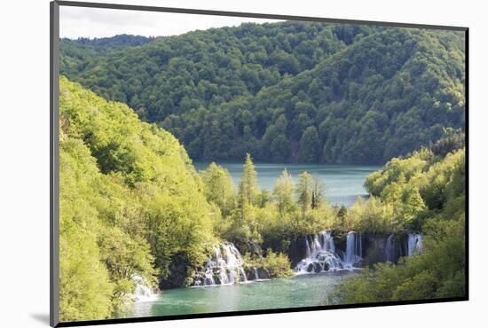 Plitvice National Park cascades step down from lower lake Kozjak to smaller lakes.-Trish Drury-Mounted Photographic Print