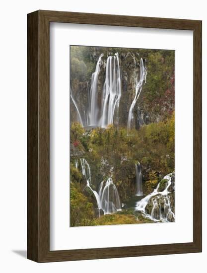 Plitvicka Slap and Sastavci Waterfalls, Plitvice Lakes National Park, Croatia, October 2008-Biancarelli-Framed Photographic Print