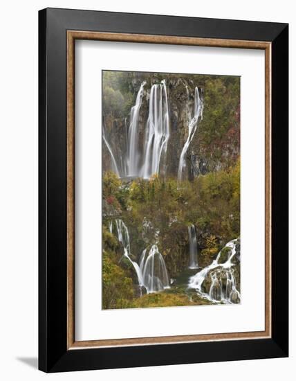 Plitvicka Slap and Sastavci Waterfalls, Plitvice Lakes National Park, Croatia, October 2008-Biancarelli-Framed Photographic Print