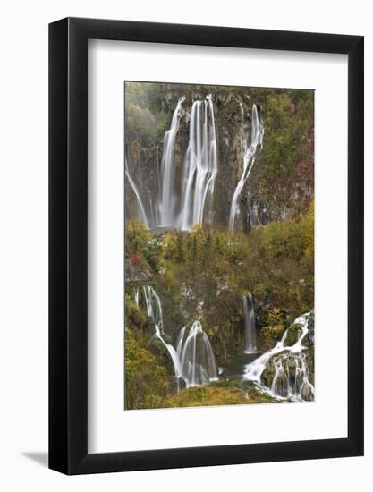 Plitvicka Slap and Sastavci Waterfalls, Plitvice Lakes National Park, Croatia, October 2008-Biancarelli-Framed Photographic Print