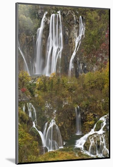 Plitvicka Slap and Sastavci Waterfalls, Plitvice Lakes National Park, Croatia, October 2008-Biancarelli-Mounted Photographic Print