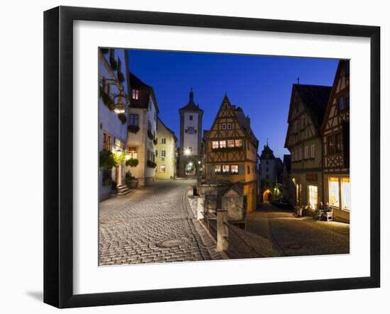 Ploenlein, Siebers Tower, Rothenburg Ob Der Tauber, Franconia, Bavaria, Germany, Europe-Gavin Hellier-Framed Photographic Print