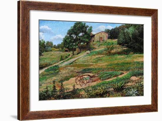 Plough, Cortona, 1999-Trevor Neal-Framed Giclee Print