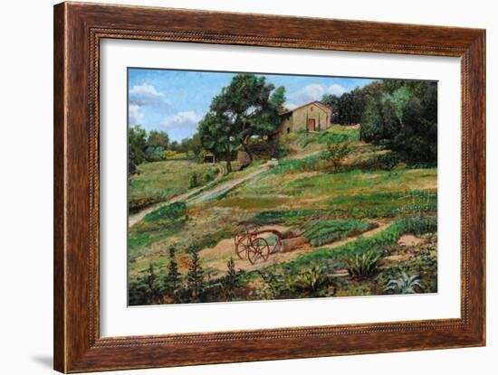 Plough, Cortona, 1999-Trevor Neal-Framed Giclee Print