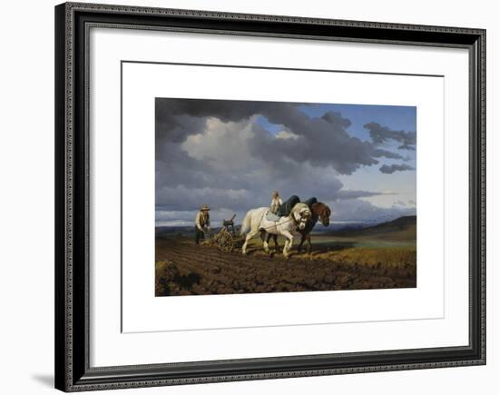 Ploughing, 1844-Rosa Bonheur-Framed Premium Giclee Print
