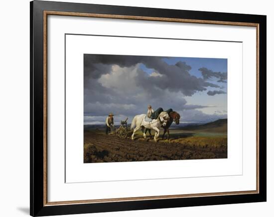 Ploughing, 1844-Rosa Bonheur-Framed Premium Giclee Print