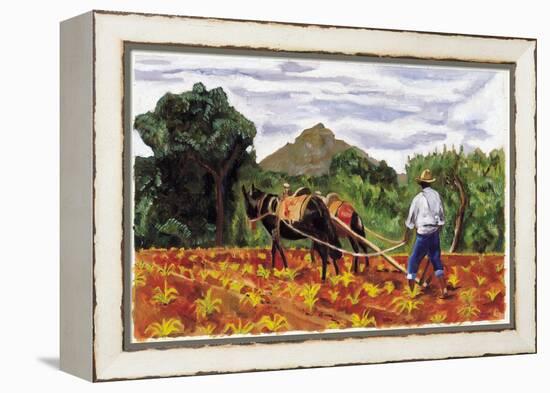 Ploughing, 1995-Pedro Diego Alvarado-Framed Premier Image Canvas