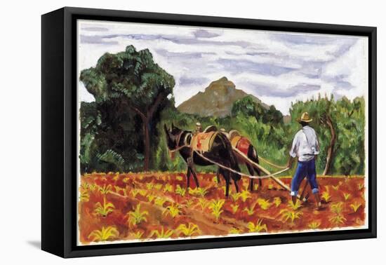 Ploughing, 1995-Pedro Diego Alvarado-Framed Premier Image Canvas