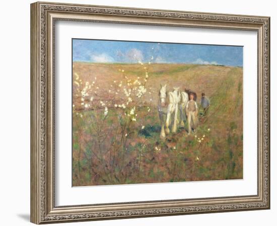 Ploughing, Early Spring-Edward Stott-Framed Giclee Print