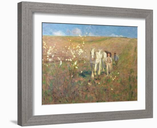 Ploughing, Early Spring-Edward Stott-Framed Giclee Print