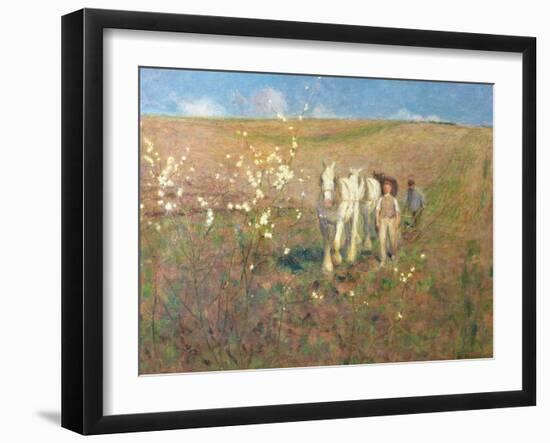 Ploughing, Early Spring-Edward Stott-Framed Giclee Print