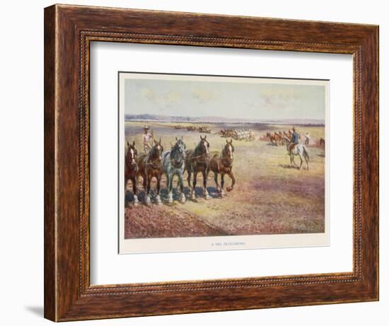 Ploughing in Australia-Percy F.s. Spence-Framed Art Print