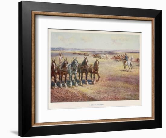 Ploughing in Australia-Percy F.s. Spence-Framed Art Print