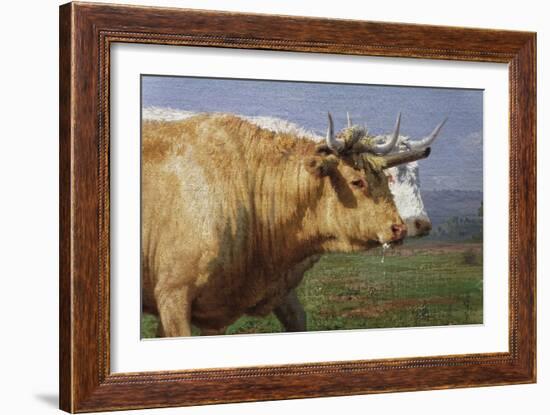 Ploughing in Nevers - Detail-Rosa Bonheur-Framed Giclee Print