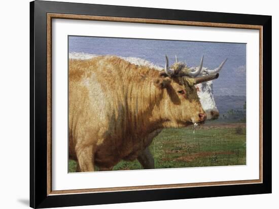 Ploughing in Nevers - Detail-Rosa Bonheur-Framed Giclee Print