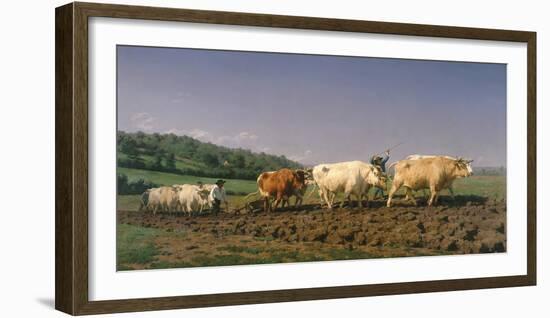 Ploughing in Nevers-Rosa Bonheur-Framed Giclee Print