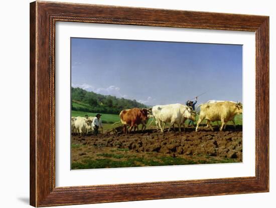 Ploughing in Nivernais, 1849-Rosa Bonheur-Framed Giclee Print
