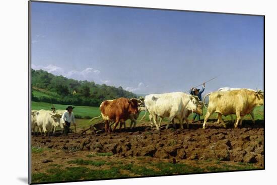Ploughing in Nivernais, 1849-Rosa Bonheur-Mounted Giclee Print