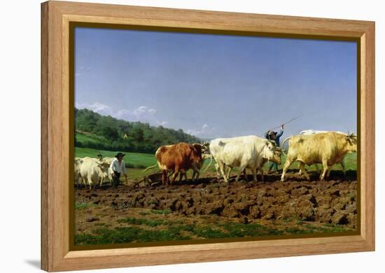 Ploughing in Nivernais, 1849-Rosa Bonheur-Framed Premier Image Canvas