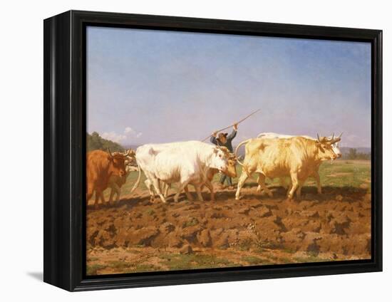 Ploughing in the Nivernais, 1850-Rosa Bonheur-Framed Premier Image Canvas