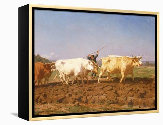 Ploughing in the Nivernais, 1850-Rosa Bonheur-Framed Premier Image Canvas