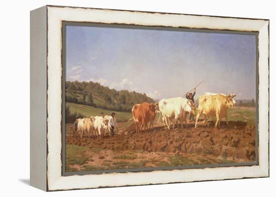 Ploughing in the Nivernais, 1850-Rosa Bonheur-Framed Premier Image Canvas