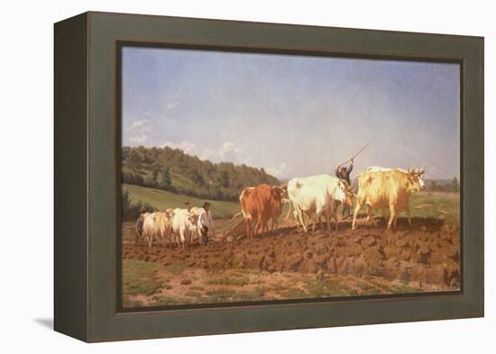 Ploughing in the Nivernais, 1850-Rosa Bonheur-Framed Premier Image Canvas