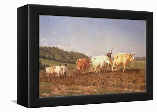 Ploughing in the Nivernais, 1850-Rosa Bonheur-Framed Premier Image Canvas