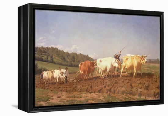 Ploughing in the Nivernais, 1850-Rosa Bonheur-Framed Premier Image Canvas