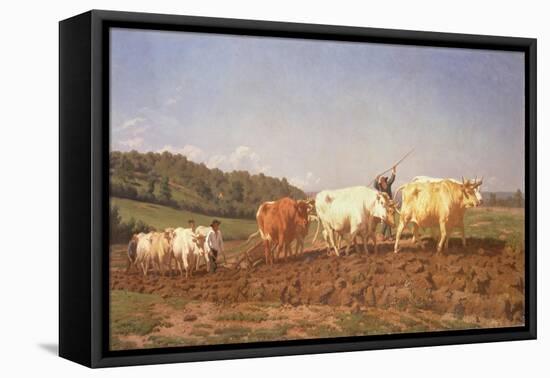 Ploughing in the Nivernais, 1850-Rosa Bonheur-Framed Premier Image Canvas