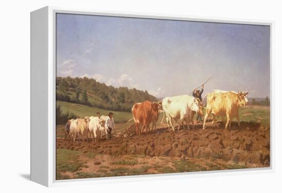 Ploughing in the Nivernais, 1850-Rosa Bonheur-Framed Premier Image Canvas