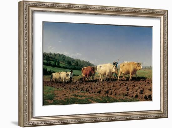 Ploughing in the Region of Nevers: Clearance-Rosa Bonheur-Framed Art Print