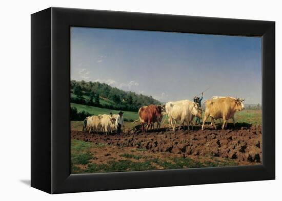 Ploughing in the Region of Nevers: Clearance-Rosa Bonheur-Framed Stretched Canvas