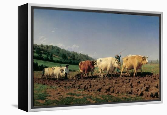 Ploughing in the Region of Nevers: Clearance-Rosa Bonheur-Framed Stretched Canvas