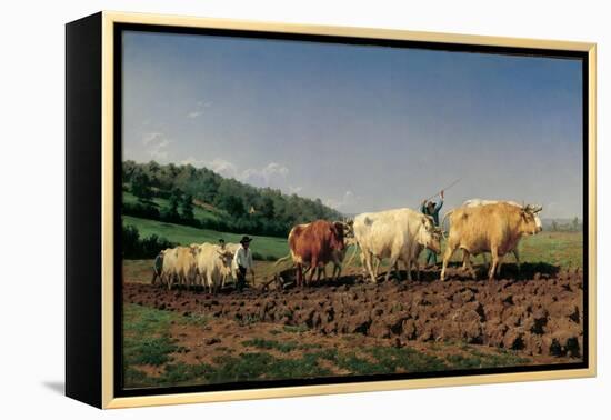 Ploughing in the Region of Nevers: Clearance-Rosa Bonheur-Framed Stretched Canvas