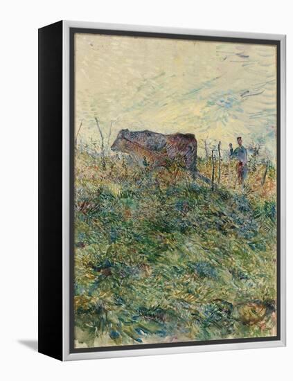 Ploughing in the Vineyard, 1883-Henri de Toulouse-Lautrec-Framed Premier Image Canvas