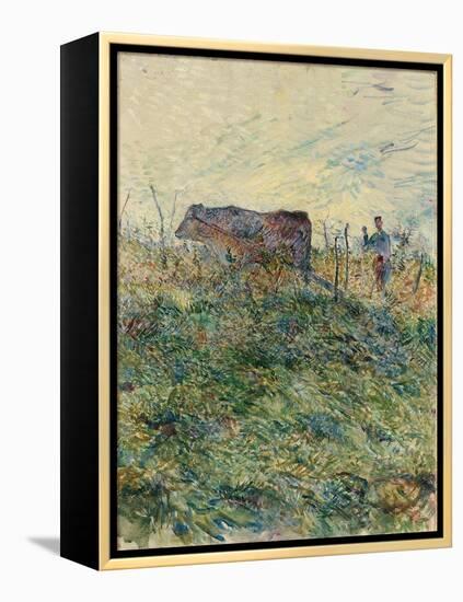 Ploughing in the Vineyard, 1883-Henri de Toulouse-Lautrec-Framed Premier Image Canvas