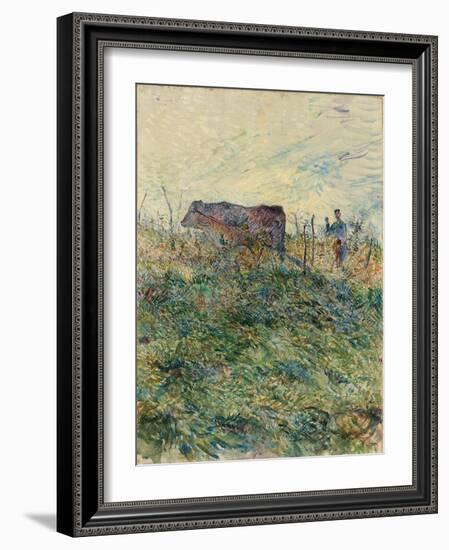 Ploughing in the Vineyard, 1883-Henri de Toulouse-Lautrec-Framed Giclee Print